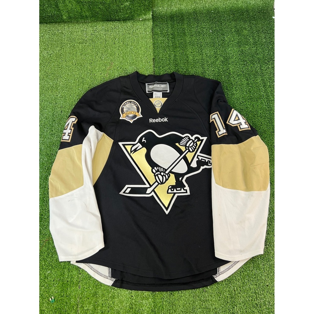 Reebok Pittsburgh Penguins Anderson 14 Hockey Jersey Mens Medium Black Gold NHL